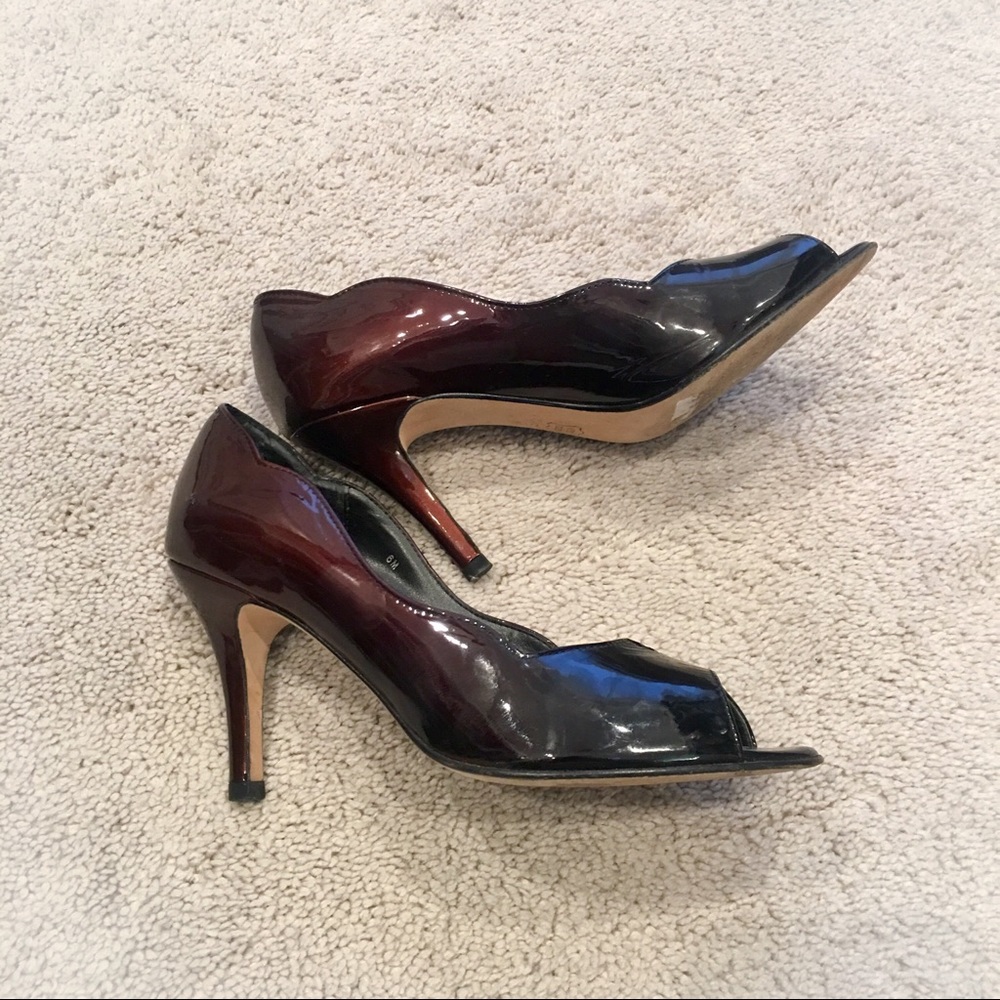 Scalloped Peep Toe Pumps